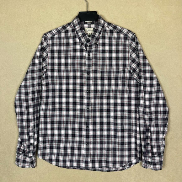 J.Crew Brushed Twill Button Up Long Sleeve Shirt Mens M Slim Fit Multicolor - Picture 1 of 14